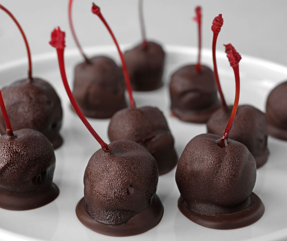 place chocolate cherries in a air tight container